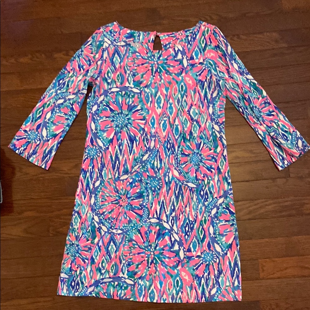 Vibrant Floral Pattern Dress NEW